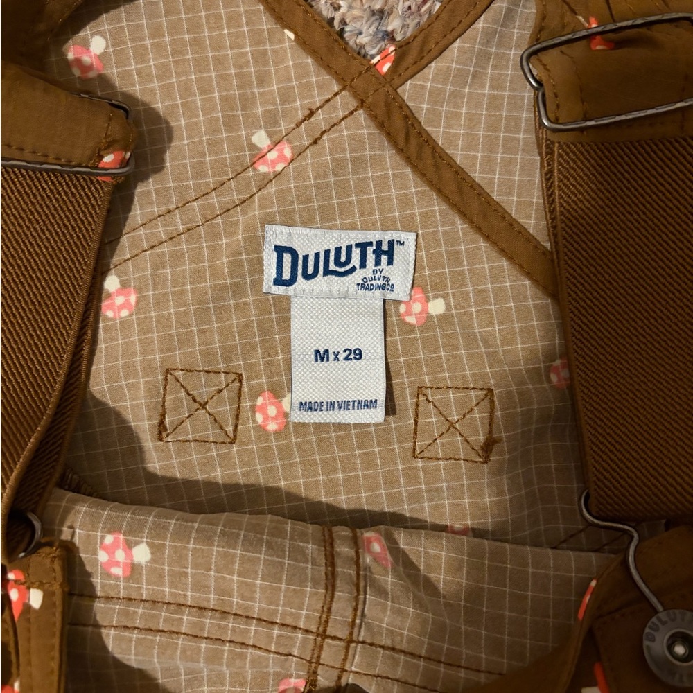 Duluth Trading Co Brown Jumpsuit with Floral Accents - Picture 3 of 3